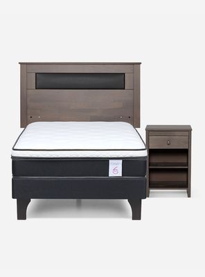 Imagen 2 del producto Cama Europea New Style 6 1.5 Plazas + Respaldo + Velador