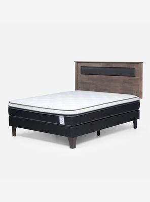 Cama Europea New Style 6 2 Plazas + Respaldo