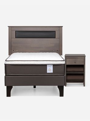 Imagen 2 del producto Cama Europea New Style 4 Plus 1.5 Plazas + Respaldo + Velador