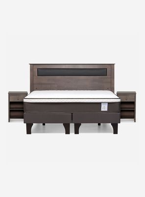 Imagen 2 del producto Cama Europea New Style 4 Plus King + Respaldo + Velador
