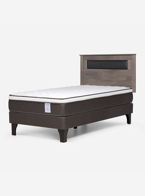 Cama Europea New Style 4 Plus 1.5 Plazas + Respaldo