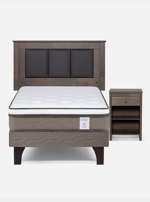 Imagen 2 del producto Cama Europea New Style 6 1 Plaza + Set Muebles Rachel