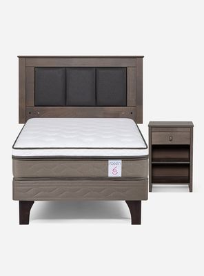 Imagen 2 del producto Cama Europea New Style 6 1.5 Plazas + Respaldo + Velador