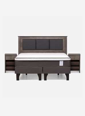 Imagen 2 del producto Cama Europea New style 4 plus 2 Plazas Base Dividida + Respaldo + Veladores