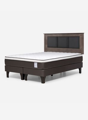 Cama Europea New style 4 Plus King Base Dividida + Respaldo