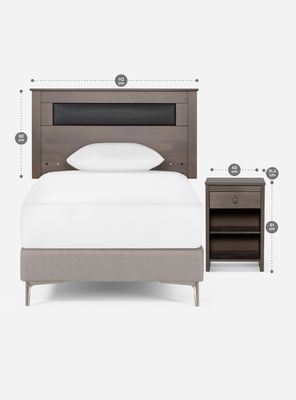 Imagen 2 del producto Set de Muebles Ferrara 1.5 Plazas Gris