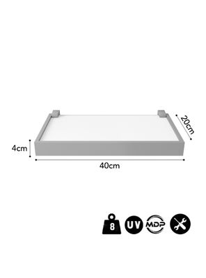 Imagen 2 del producto Repisa Duetto Blanco Gris