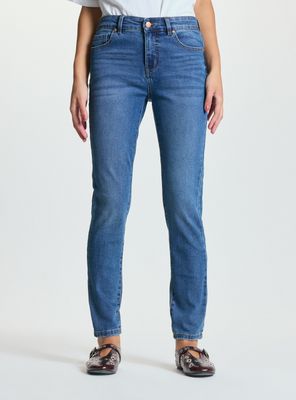 Jeans Básico 5 Bolsillos Skinny Tiro Alto