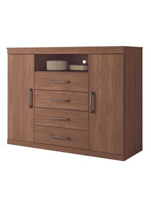 Imagen 1 del producto Cómoda Master 2 Puertas 4 Cajones Jatoba