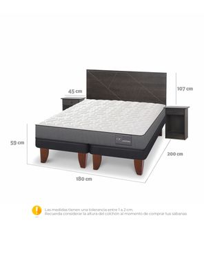 Imagen 2 del producto Cama Europea Anatomic King + Set Villarrica Gris