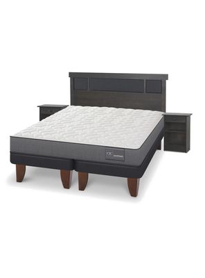 Imagen 1 del producto Cama Europea Anatomic King + Set Dublin Gris