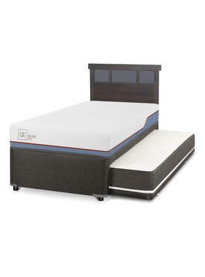 Diván Excellence Plus Black 1.5 Plazas Respaldo Dublin Gris