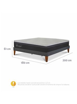 Imagen 2 del producto Cama Europea Box Hybrid Plus King Base Normal