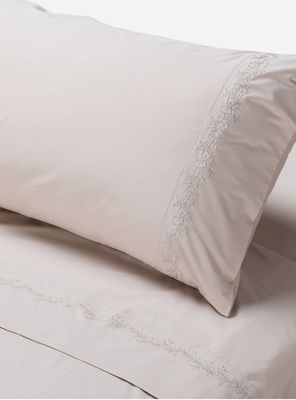 Imagen 2 del producto Sábanas Klassic Bordada Botánica Natural 1.5 Plazas 220 Hilos