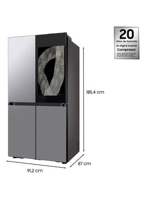 Imagen 2 del producto Refrigerador French Door No Frost 699 Litros Bespoke con IA Family Hub RF29DB9950QDZS
