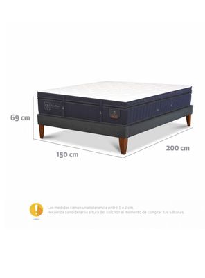 Imagen 2 del producto Cama Europea Box Super Premium 2 Plazas Base Normal