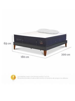 Imagen 2 del producto Cama Europea Box Super Premium King Base Normal + Almohadas