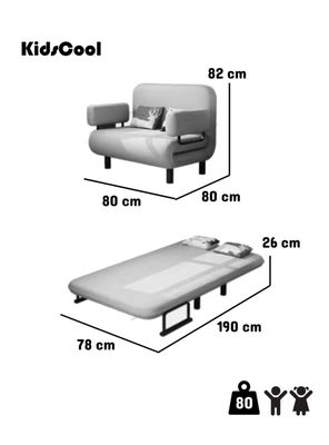Imagen 2 del producto Sofá Mini Cama Kid Gris
