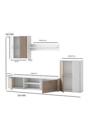 Imagen 2 del producto Rack TV + Muebles Centro Legos Blanco