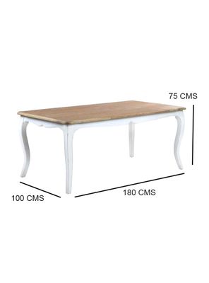 Imagen 2 del producto Juego de Comedor Vittoria 180x100 cm + 8 Sillas Blanco