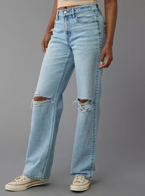 Jeans AE Strigid High-Waisted Stovepipe Ripped