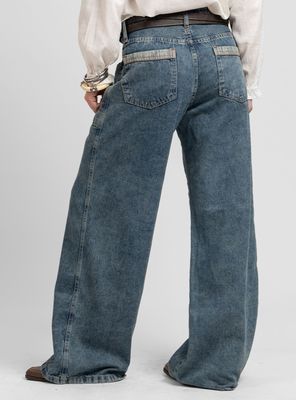 Imagen 2 del producto Jeans Wide Leg Tiro Alto Tali Celeste