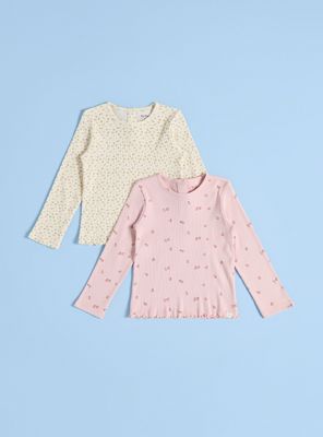 Polera Bipack de Rib Estampado