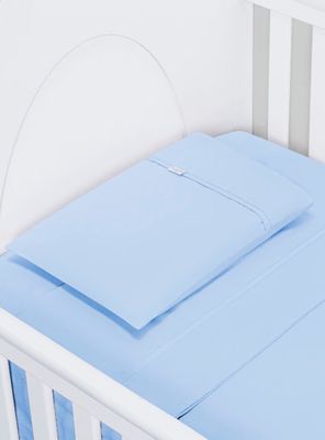 Juego de Sábanas Cuna Azul de Algodón