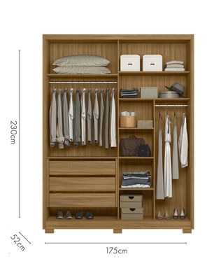 Imagen 2 del producto Clóset 2 Puertas 3 Cajones Colorado