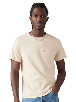 Polera Bolsillo Frontal Manga Corta