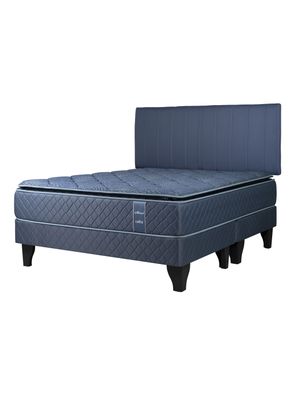 Cama Europea Merci  2 Plazas Base Dividida + Respaldo Acolchado