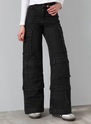 Jeans Pants Cargo Bolsillo