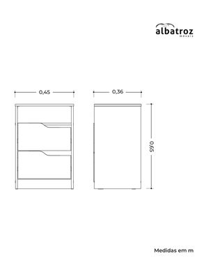 Imagen 2 del producto Velador Sole 2 Cajones