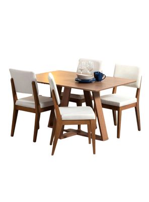 Juego Comedor Avena + 4 Silla Ella