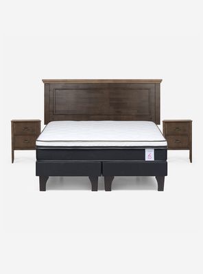 Imagen 2 del producto Cama Europea New Style 6 2 Plazas Base Dividida + Set de Muebles Anna