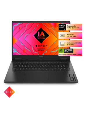 Imagen 2 del producto Notebook Gaming OMEN 17-db0009la AMD Ryzen 9 32GB RAM 1TB SSD NVIDIA GeForce RTX 4060 17.3"" QHD 240 Hz Windows 11 Home