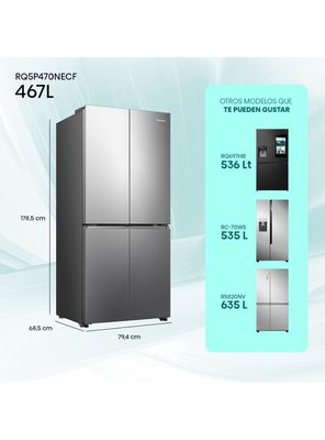 Imagen 2 del producto Refrigerador Side by Side No Frost 456 Litros RQ5P470NECF Cross Door