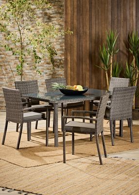 Juego de Comedor Terraza Blanca 6 Sillas