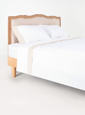 Sábanas 2 Plazas 200 Hilos Borde Lino