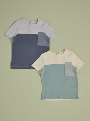 Polera Bipack Color Block y Bolsillo