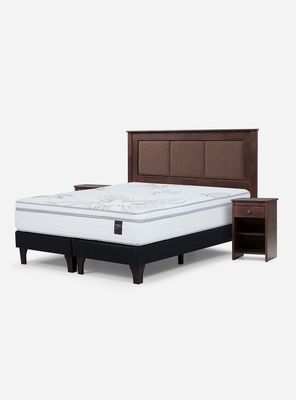 Imagen 1 del producto Cama Europea Art 4 2 Plazas 1.50x2.00 cm Base Dividida + Set Rachel