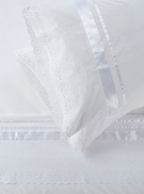 Sábanas King 220 Hilos Broderie Blanco