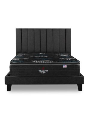 Imagen 2 del producto Cama Europea LowNest Dolphin Base Dividida 2 Plazas + Respaldo Tibet Margo