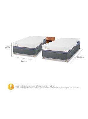 Imagen 2 del producto Dúplex Cama Americana Excellence Plus 1 Plaza + Velador