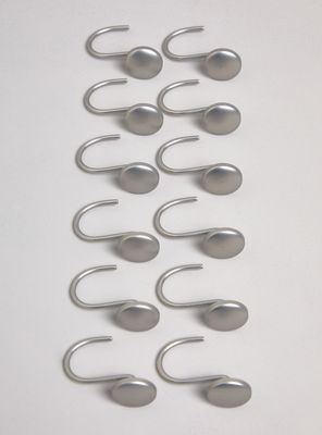 Set 12 Ganchos Metal Redondo 3x4 cm