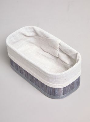 Imagen 2 del producto Canasto Tela Bambú Gris 20x10x8 cm