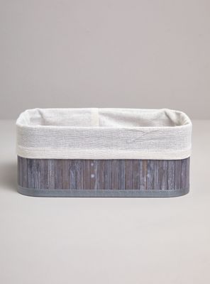 Canasto Tela Bambu Gris M