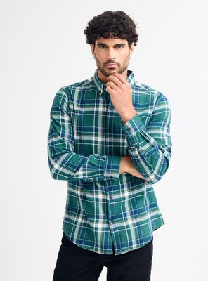 Rainforest Camisa Franela Checks Multicolor