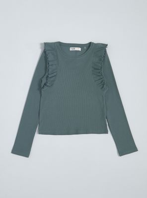 Polera Manga Larga con Vuelos