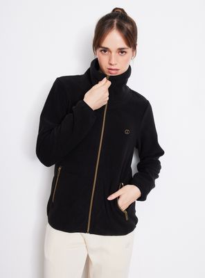Polar Fleece Cuello Alto Cierre Métalico